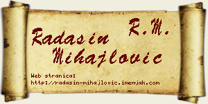 Radašin Mihajlović vizit kartica